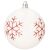 Springos white Christmas ornament with red snowflake design