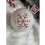 Springos white Christmas ornament with red snowflake design