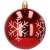 Red Christmas bauble with white snowflake design, Springos