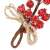 Springos Christmas decoration, red berry twig with jute twine, 15 cm, close-up
