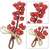 Springos Christmas decoration, red berry twig with jute twine, 15 cm, multiple views