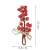 Springos Christmas decoration, red berry twig with jute twine, 15 cm, size information