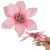 Springos pink magnolia flower with clip attachment, angled view