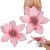Multiple Springos pink magnolia flowers with clip attachment in hand