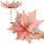 Rózsaszín csillogó karácsonyi virág dísz, Springos, 26 cm átmérő