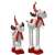 Springos Christmas reindeer decoration, 2 sizes, grey and red, standing, with hat and scarf