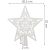 Dimensions of Springos white glitter star Christmas tree topper
