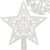 Springos white glitter star Christmas tree topper decoration