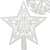 Springos white glitter Christmas tree topper star with intricate design