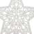 Close-up of the intricate design of the Springos white glitter Christmas tree topper star