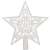 White glitter Christmas tree topper star with intricate design