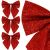 Springos Red Glitter Christmas Bows, 3-piece set