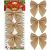 Springos Gold Glitter Christmas Bows: Packaged and Unpackaged