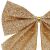 Close-up of Springos Gold Glitter Christmas Bow