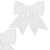 Springos white glitter Christmas bow, 26 x 29 cm