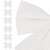 Springos Christmas bows, white with glitter, 8 cm x 7 cm, 6 pack