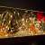 Springos 50 LED copper wire string lights used to decorate a Christmas centerpiece, warm white, battery operated