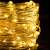 Close-up of Springos 50 LED copper wire string lights, warm white, battery operated