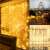 Ghirlanda luminoasa tip perdea 300 LED-uri, 3x3m, pentru interior, cu telecomanda, alb cald (galben) 83618382