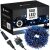 Springos 500 blue LED Christmas lights packaging with lights and connector
