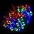 Springos 100 LED battery operated string lights, multi-color, close-up of bulbs