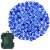 Springos 100 LED battery operated fairy lights, blue, 10 meters long, with timer and 8 lighting modes