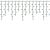 Springos 500 LED icicle lights, warm and cool white, on white background