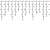 Springos 500 LED icicle lights, warm and cool white, on white background