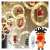 Springos 110 LED Christmas lights with 6 different Christmas character ornaments hanging on a window