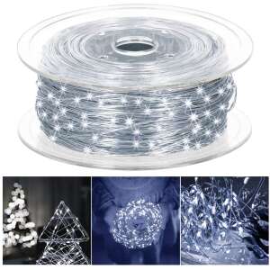 Springos 1000 LED kaltweiße Lichterkette auf Spule mit Anwendungsbeispielen - Springos