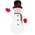 Springos 240 cm aufblasbarer Schneemann Weihnachtsdekoration isoliert