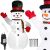 Springos Inflatable Snowman with Stakes and Power Adapter
