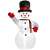 Springos inflatable snowman Christmas decoration with LED lights, 240 cm tall, white, red, green, black