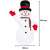 Springos inflatable snowman Christmas decoration with LED lights, 240 cm tall, white, red, green, black, size information