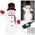 Springos LED Aufblasbarer Schneemann mit Zubehör