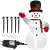 Springos aufblasbarer Schneemann Weihnachtsdekoration mit LED-Lichtern, 180 cm hoch, mit Erdspießen, Netzteil und Kabel