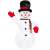 Springos aufblasbarer Schneemann Weihnachtsdekoration mit LED-Lichtern, 180 cm hoch