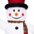 Close-up of Springos Inflatable Snowman's Face and Scarf