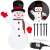 Springos inflatable snowman Christmas decoration with LED lights, 180 cm tall, with stakes, power adapter and cord