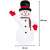 Springos inflatable snowman Christmas decoration with LED lights, 180 cm tall, showing dimensions