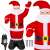 Springos inflatable Santa Claus Christmas decoration with LED lights, 180 cm tall, with stakes and power adapter