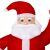 Close-up of Springos Inflatable Santa Claus 240cm face