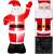Springos inflatable 240cm tall Santa Claus Christmas decoration with LED lights, close-up of face, body, and fan