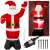 Springos inflatable 240cm tall Santa Claus Christmas decoration with LED lights, includes stakes and power adapter