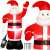 Springos inflatable 240cm tall Santa Claus Christmas decoration with LED lights, includes stakes and power adapter