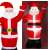 Springos inflatable 240cm tall Santa Claus Christmas decoration with LED lights, two views
