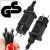 Springos fairy lights power adapter, black, with plug