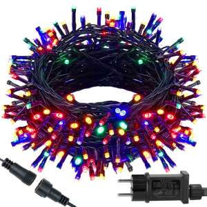 Springos 300 LED multi-color fairy lights with power adapter and connector - Springos