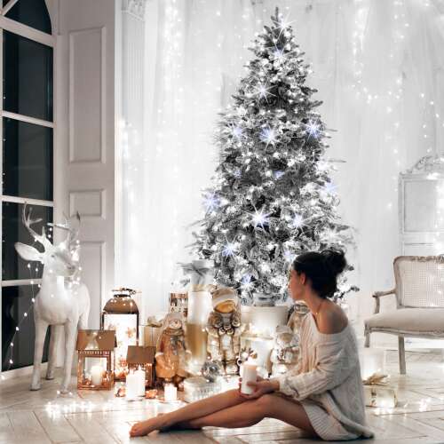 Springos Christmas tree lights flashing 300 led, blue-cool white 83634318