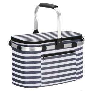 28 Liter Insulated Picnic & Beach Bag, Blue White